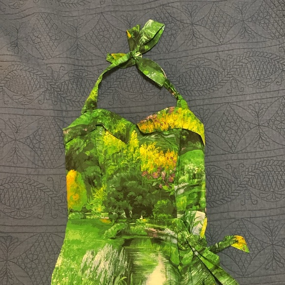 Bernie Dexter Fairview Landscape Halter Dress - Picture 2 of 5